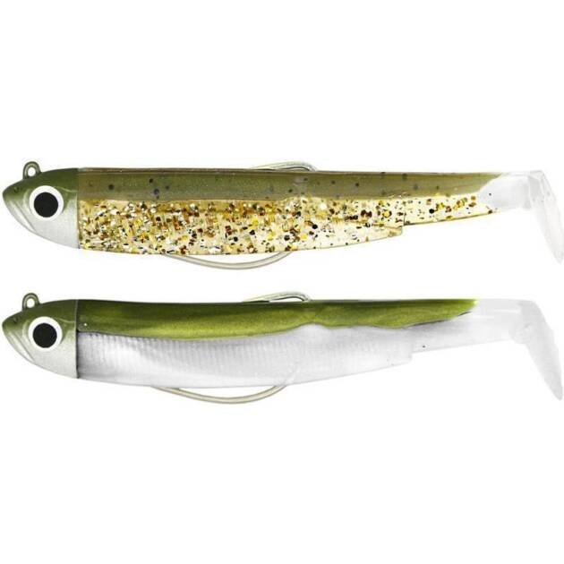 Kit Leurre Souple Arme Fiiish Double Combo Black Minnow 120 + Tete Plombee Shore